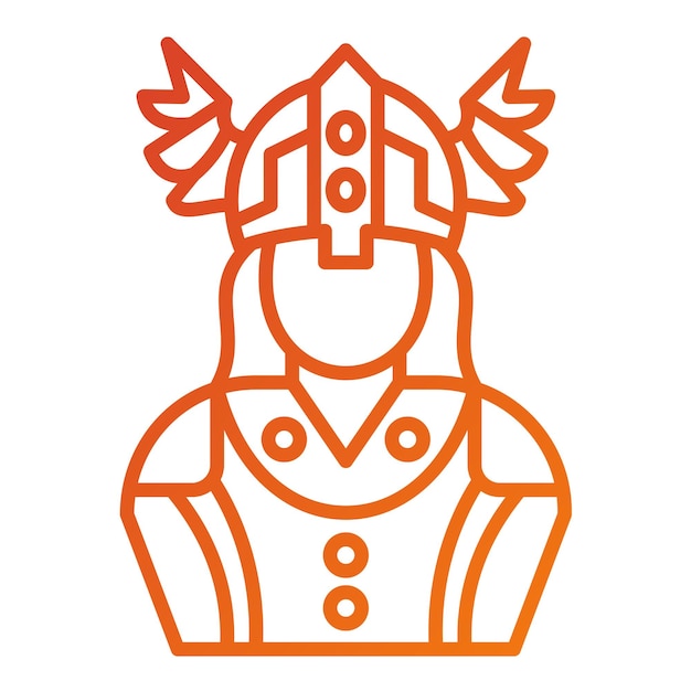 Diseño vectorial Estilo de icono de Valquiria