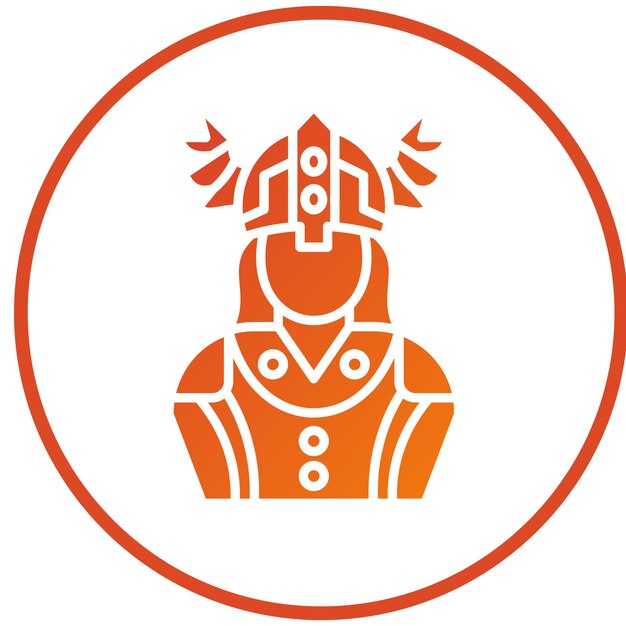Diseño vectorial Estilo de icono de Valquiria