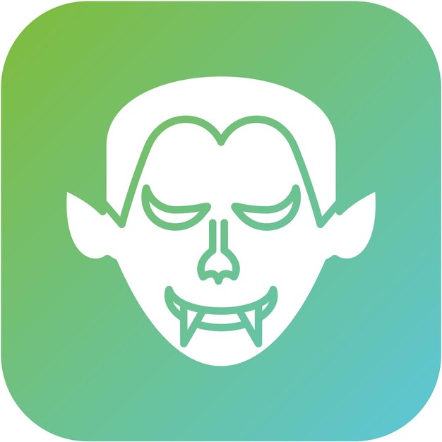 Diseño vectorial de estilo de icono de vampiro
