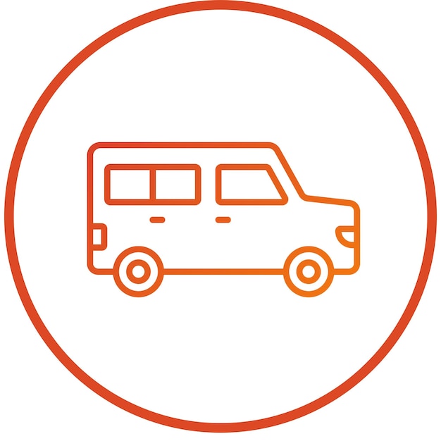 Diseño vectorial de estilo de icono Van