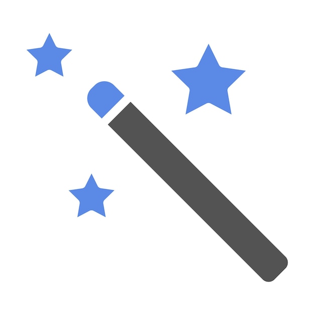 Diseño vectorial Estilo del icono de la varita mágica