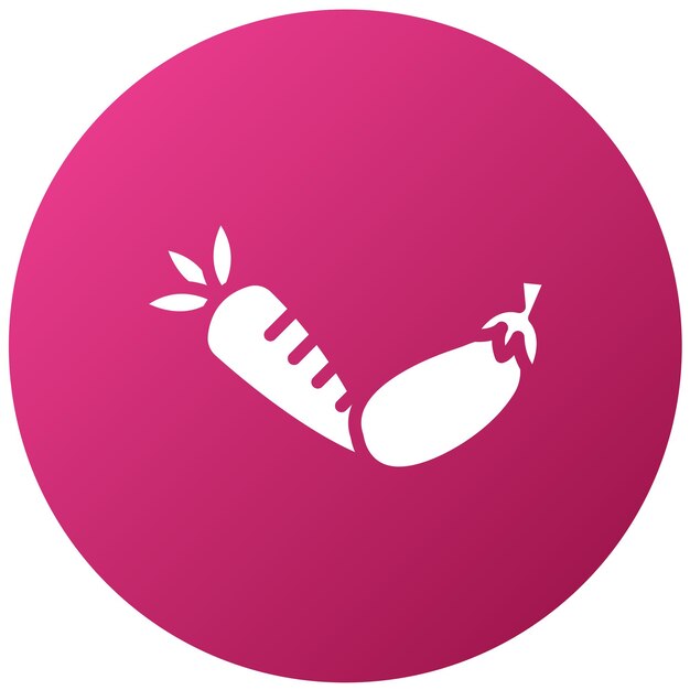 Diseño vectorial Estilo de icono vegetariano