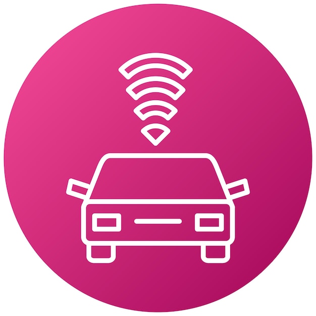 Diseño vectorial Estilo del icono del vehículo conectado