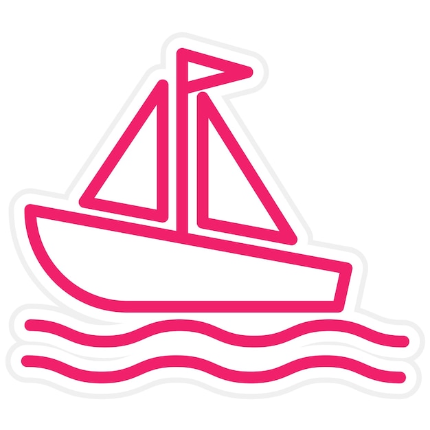 Diseño vectorial de estilo de icono de vela