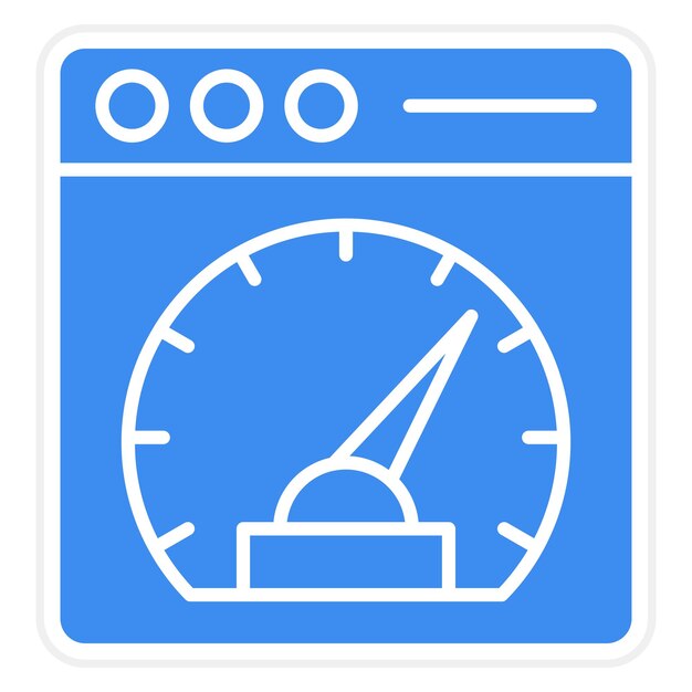 Diseño vectorial Estilo del icono de velocidad de la página