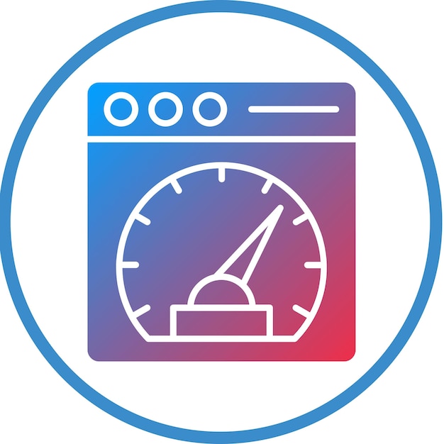 Diseño vectorial Estilo del icono de velocidad de la página