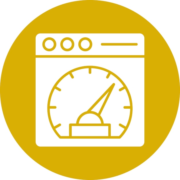 Diseño vectorial Estilo del icono de velocidad de la página