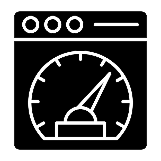 Diseño vectorial Estilo del icono de velocidad de la página