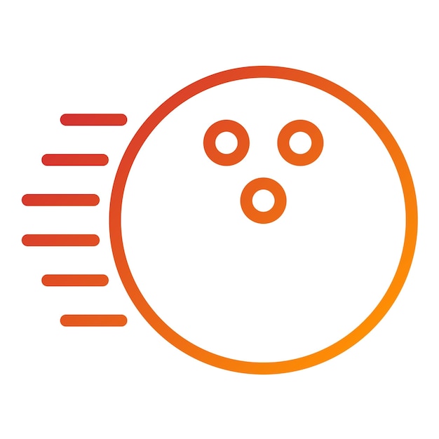 Diseño vectorial del estilo del icono de velocidad de la pelota