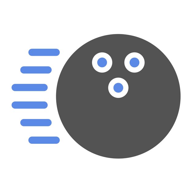 Diseño vectorial del estilo del icono de velocidad de la pelota