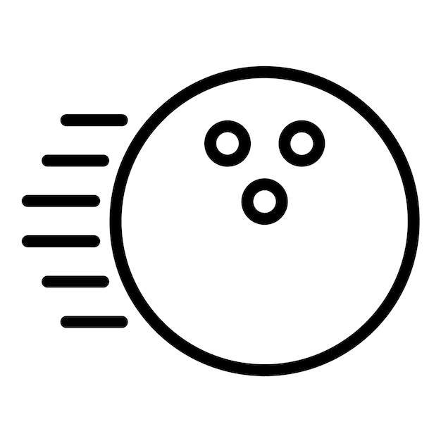 Diseño vectorial del estilo del icono de velocidad de la pelota