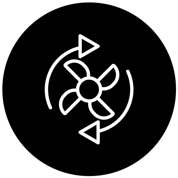Diseño vectorial Estilo del icono de velocidad del ventilador