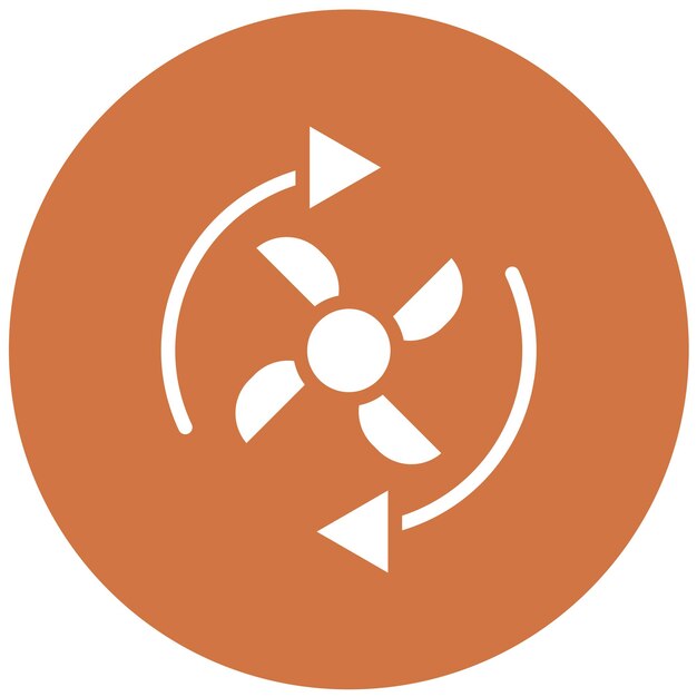 Diseño vectorial Estilo del icono de velocidad del ventilador