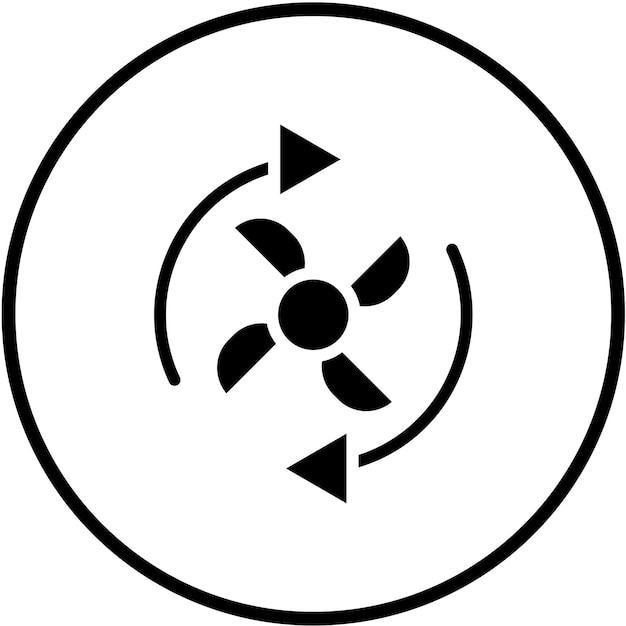 Diseño vectorial Estilo del icono de velocidad del ventilador