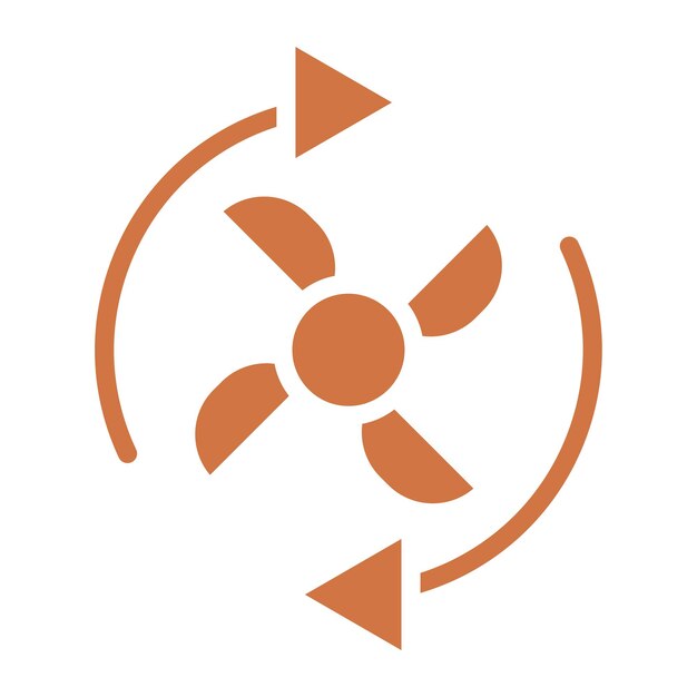 Diseño vectorial Estilo del icono de velocidad del ventilador