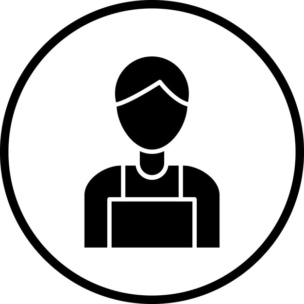 Diseño vectorial Estilo del icono del vendedor