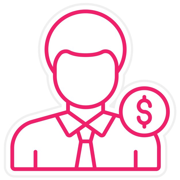 Diseño vectorial Estilo del icono del vendedor