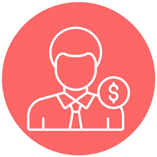 Diseño vectorial Estilo del icono del vendedor
