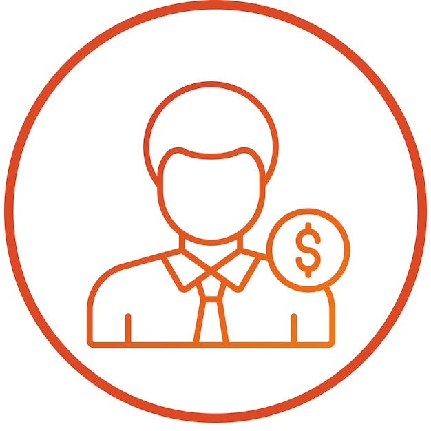 Diseño vectorial Estilo del icono del vendedor