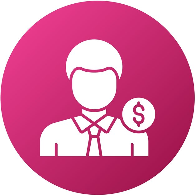 Diseño vectorial Estilo del icono del vendedor