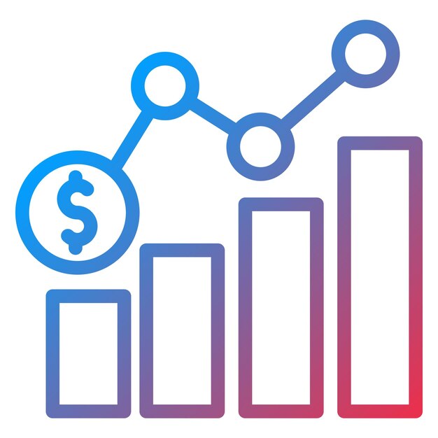 Vector diseño vectorial estilo de icono de venta promedio en dólares