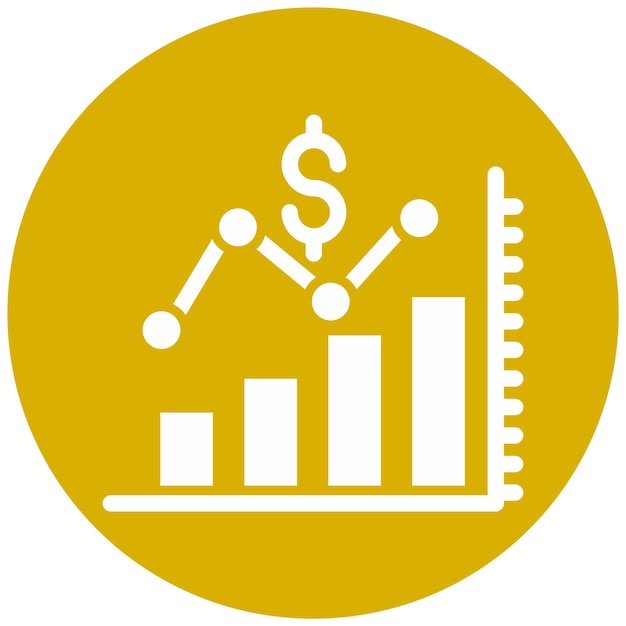 Diseño vectorial Estilo de icono de venta promedio en dólares