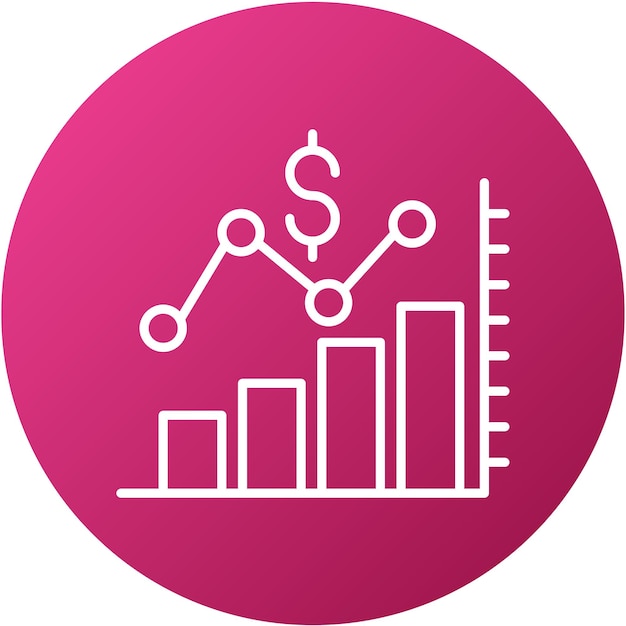Diseño vectorial Estilo de icono de venta promedio en dólares