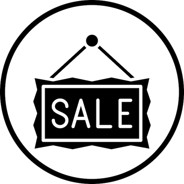Diseño vectorial Estilo del icono de venta
