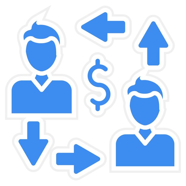 Diseño vectorial Estilo de icono de ventas complejo