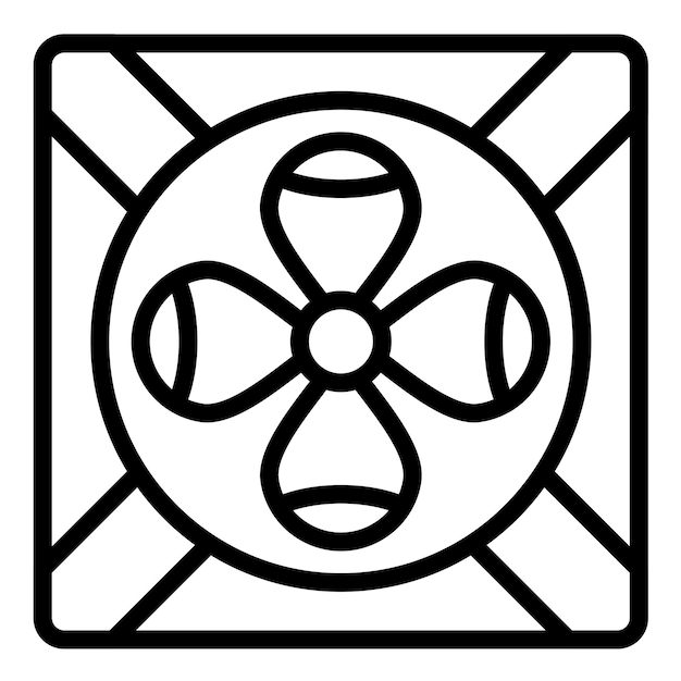 Diseño vectorial Estilo del icono del ventilador de escape