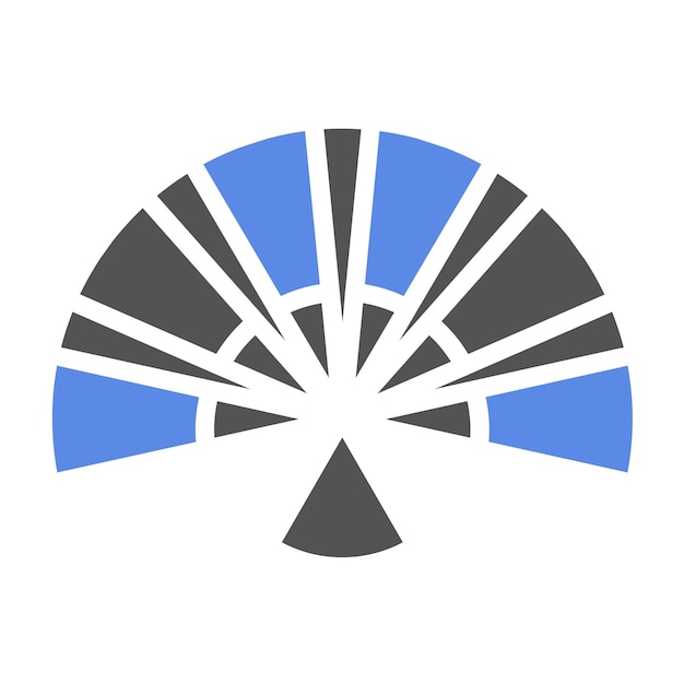 Diseño vectorial Estilo del icono del ventilador de la mano