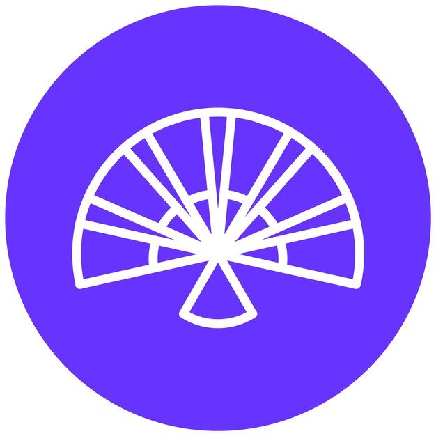 Diseño vectorial Estilo del icono del ventilador de la mano