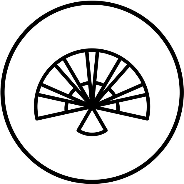 Diseño vectorial Estilo del icono del ventilador de la mano