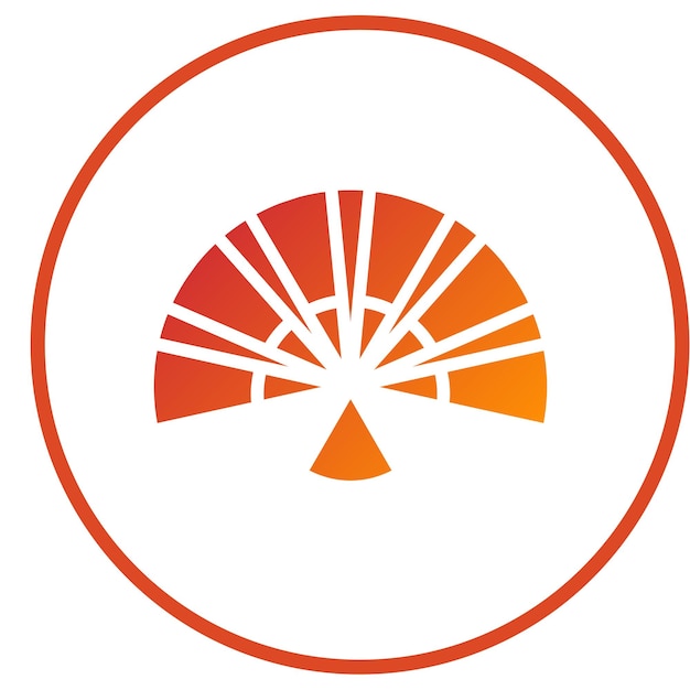 Diseño vectorial Estilo del icono del ventilador de la mano