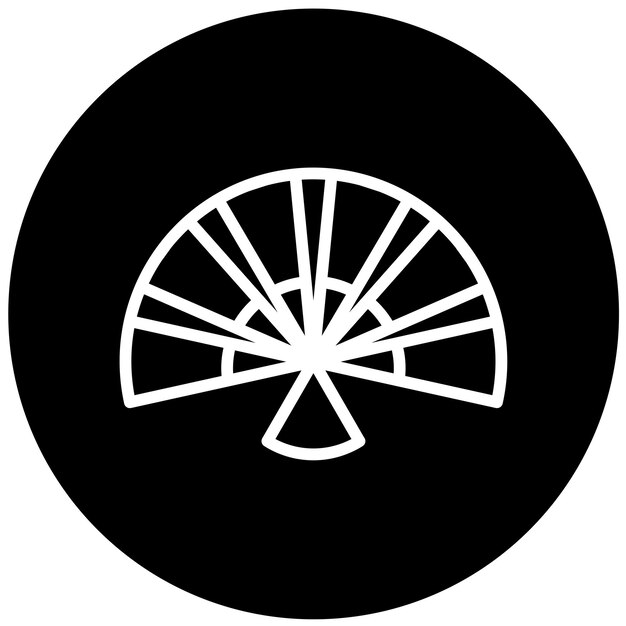 Diseño vectorial Estilo del icono del ventilador de la mano