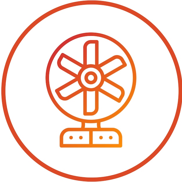 Diseño vectorial Estilo de icono de ventilador personal