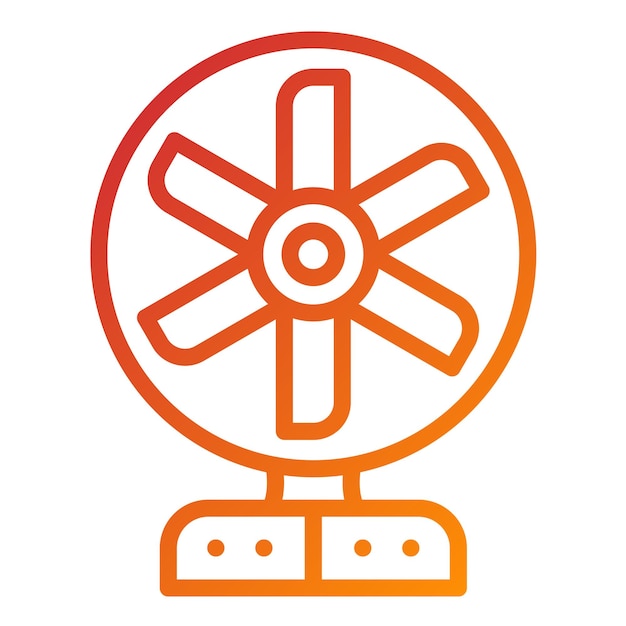 Diseño vectorial Estilo de icono de ventilador personal