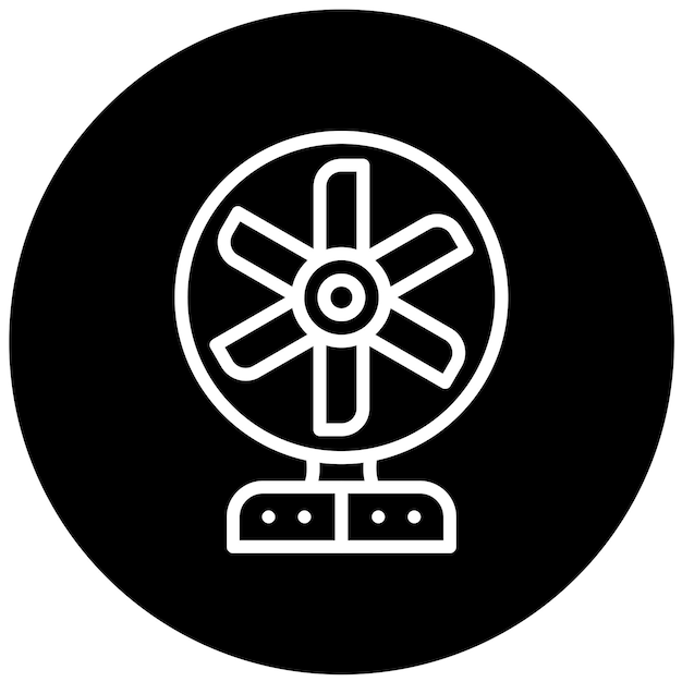 Diseño vectorial Estilo de icono de ventilador personal