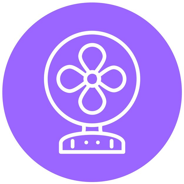 Diseño vectorial Estilo de icono del ventilador de la tabla