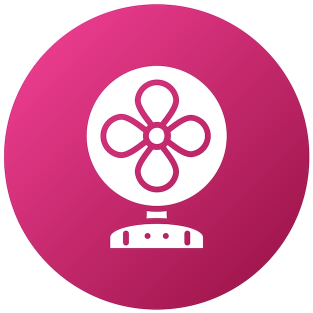 Diseño vectorial Estilo de icono del ventilador de la tabla