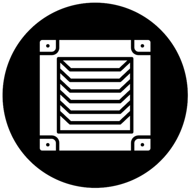 Diseño vectorial Estilo del icono del ventilador de la ventana