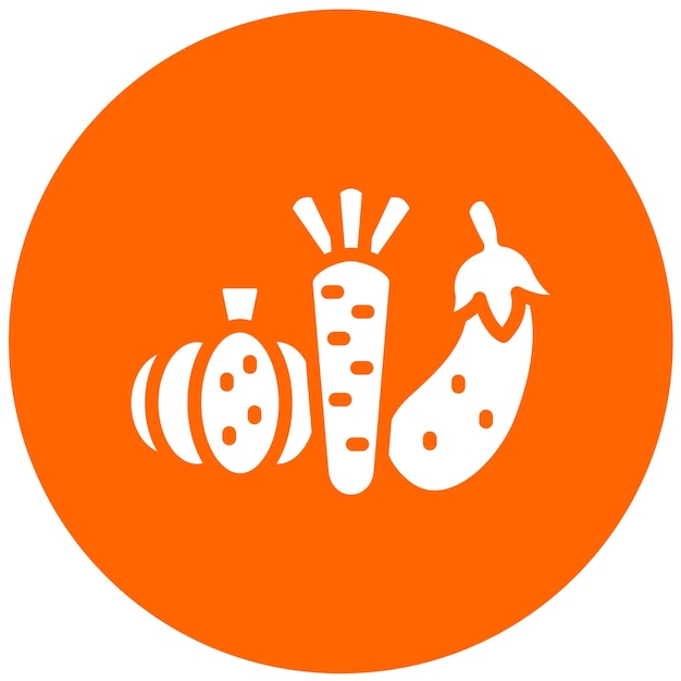 Diseño vectorial estilo de icono de verduras