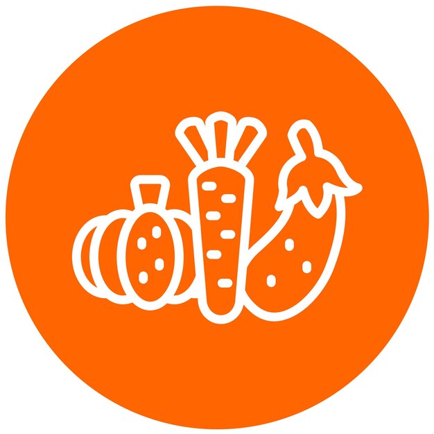 Diseño vectorial estilo de icono de verduras