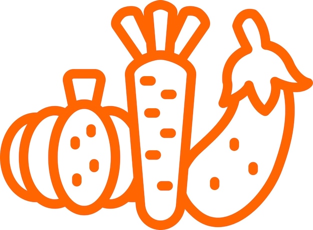Diseño vectorial estilo de icono de verduras
