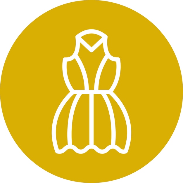 Diseño vectorial de estilo de icono de vestido