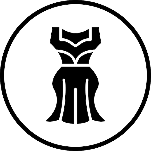 Diseño vectorial de estilo de icono de vestido