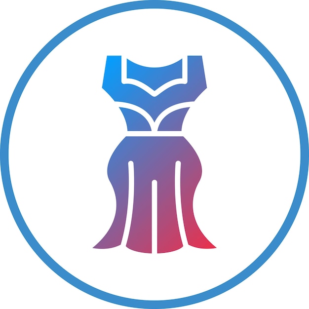 Diseño vectorial de estilo de icono de vestido