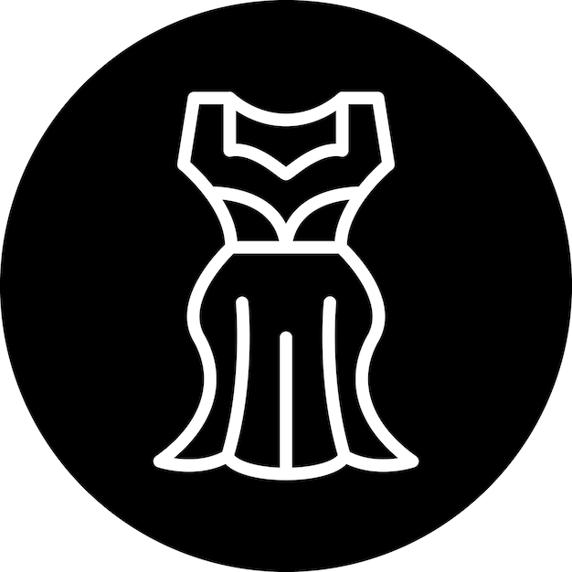 Diseño vectorial de estilo de icono de vestido