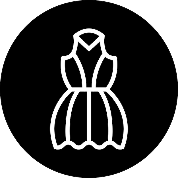 Diseño vectorial de estilo de icono de vestido
