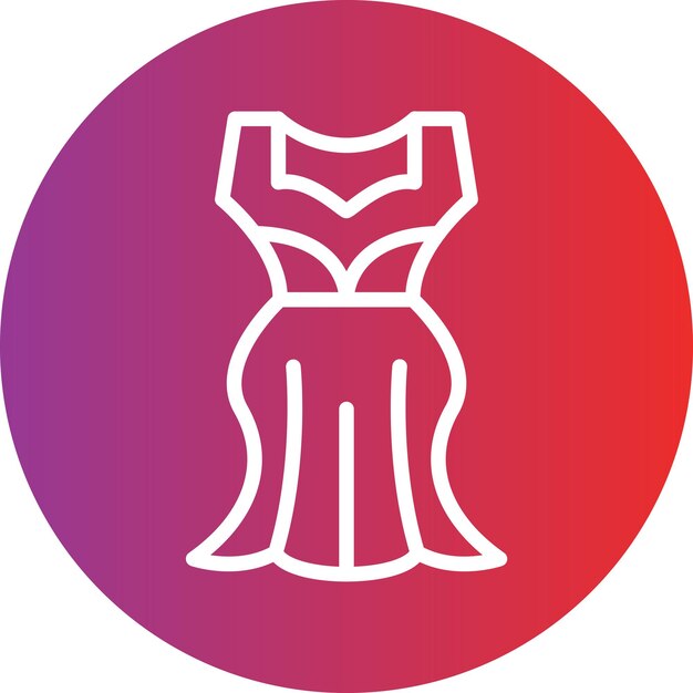 Diseño vectorial de estilo de icono de vestido